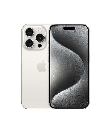Apple iPhone 15 Pro, 256 GB leasen, Titan Weiß MTV43ZD/A