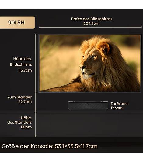 90L5HD Hisense TV jetzt Laser Daylight inkl. 4K Screen leasen