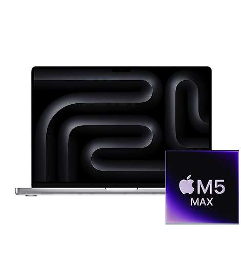 Apple MacBook Pro 16 M5 Max Chip leasen, 36GB RAM 2TB SSD, 18-Core CPU 32-Core GPU, Silber, MGE74D/A