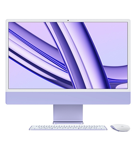 Apple iMac 24 M3 Chip leasen, 8-Core CPU 10-Core GPU, 256 GB SSD, Violett  Z19P