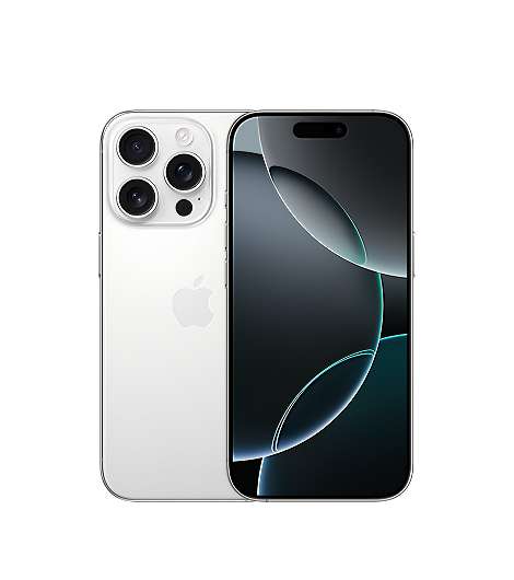 Apple iPhone 16 Pro, 1 TB leasen, Titan Weiß