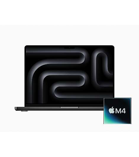Apple MacBook Pro 14 M4 Chip leasen, 24GB/1TB SSD, 10-Core CPU 10-Core GPU, Space Schwarz MCX04D/A 