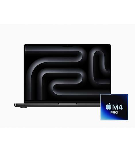 Apple MacBook Pro 16 M4 Pro Chip leasen, 24GB/512GB SSD, 14-Core CPU 20-Core GPU, Space Schwarz, MX2X3D/A