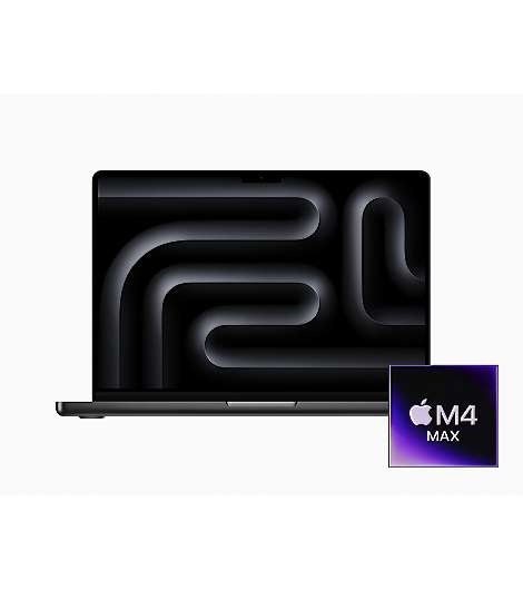 Apple MacBook Pro 16 M4 Max Chip leasen, 48GB/1TB SSD, 16-Core CPU 40-Core GPU, Space Schwarz, MX313D/A
