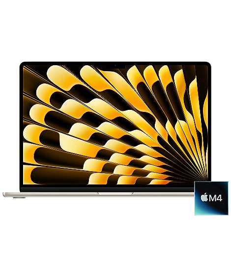 MacBook Air 15 mit M4 Chip leasen - mieten, 16 bis 32 GB RAM, 512 GB bis 2 TB SSD, Farbe Polarstern