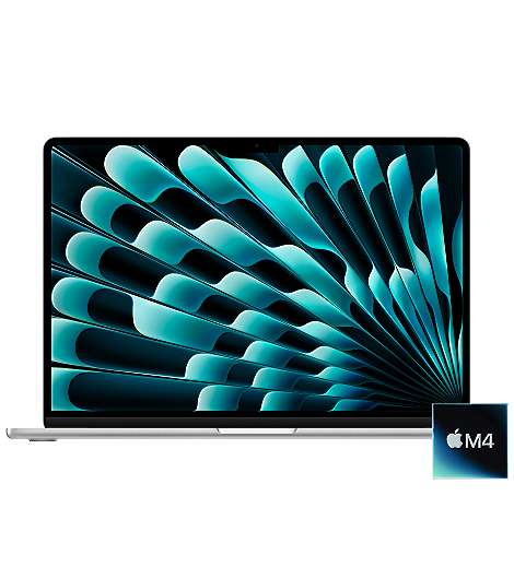 MacBook Air 15 mit M4 Chip leasen - mieten, 24 bis 32 GB RAM, 512 GB bis 2 TB SSD, Farbe Silber