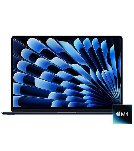 MacBook Air 13 mit M4 Chip leasen - mieten, 24 GB bis 32 GB RAM, 512 GB bis 2 TB SSD, Farbe Mitternacht
