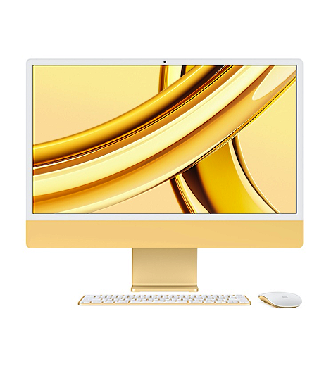 Apple iMac 24 M3 Chip leasen, 8-Core CPU 10-Core GPU, 256 GB SSD, Gelb  Z19F