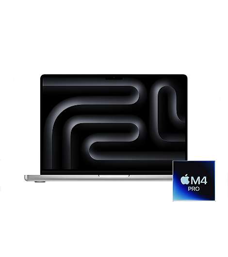 Apple MacBook Pro 14 M4 Pro Chip leasen, 24GB/1TB SSD, 14-Core CPU 20-Core GPU, Silber, MX2F3D/A