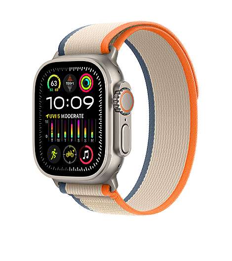 Apple Watch Ultra 2 leasen, Trail Loop Orange Beige, MRF13FD/A