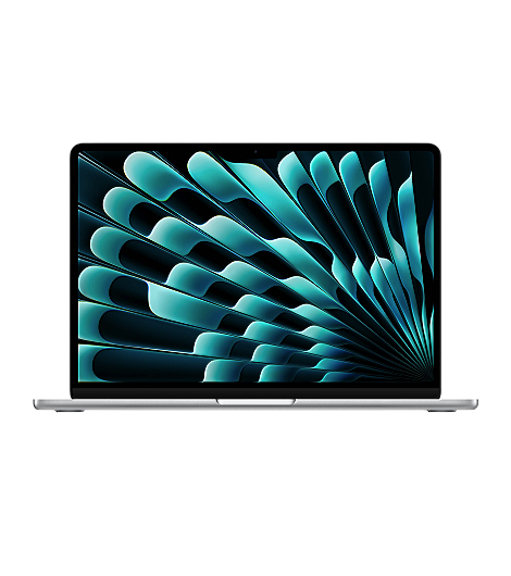 MacBook Air 15 mit M3 Chip, 8C CPU 10C GPU leasen, 8 bis 24 GB RAM, 256 GB bis 2 TB SSD, Farbe Silber