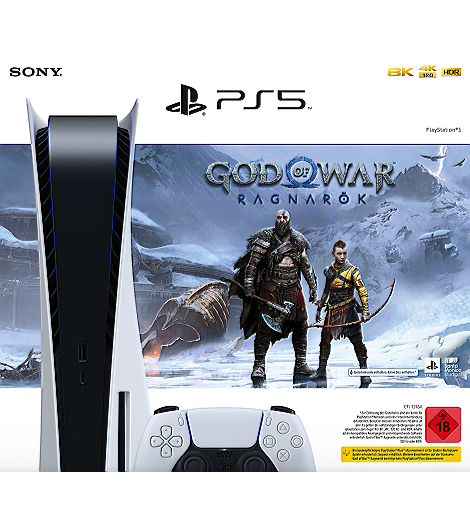  NEU Sony PlayStation 5 mit Laufwerk Bundle inkl. God of War Ragnarök leasen 