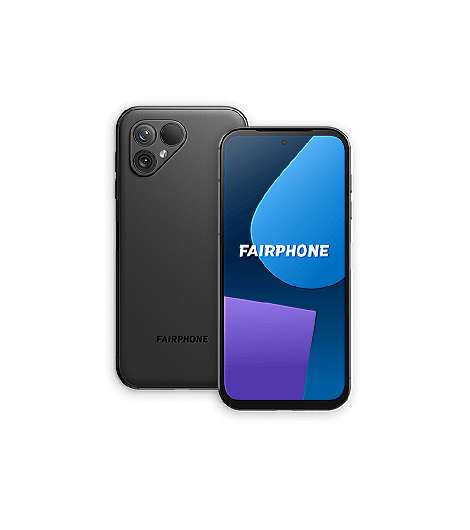 Fairphone 5 5G Dual-SIM 8GB/256GB matt black Android 14 Smartphone bei uns leasen