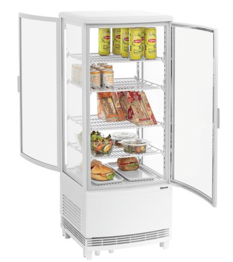 Bartscher Mini-Kühlvitrine 98L2T weiß als Leasing