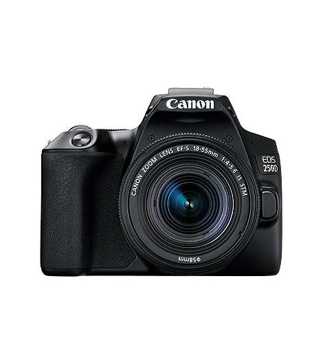 Canon EOS 250D + EF-S 18-55mm f/4-5.6 IS STM SLR-Kamera-Set 24,1 MP CMOS 6000 x 4000 Pixel Schwarz bei uns leasen
