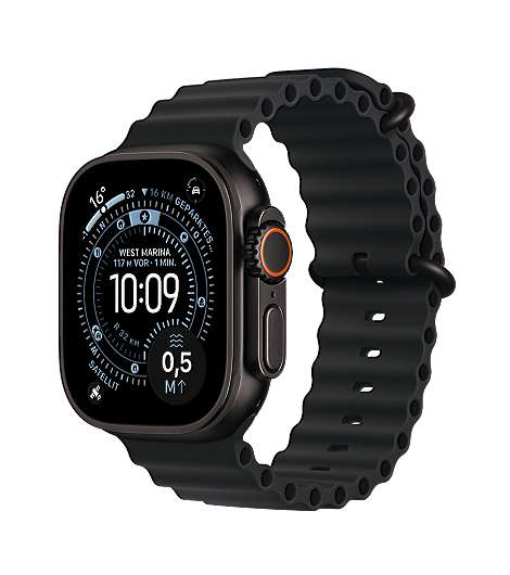 Apple Watch Ultra 3 Titan Schwarz leasen, mit Ocean Armband 