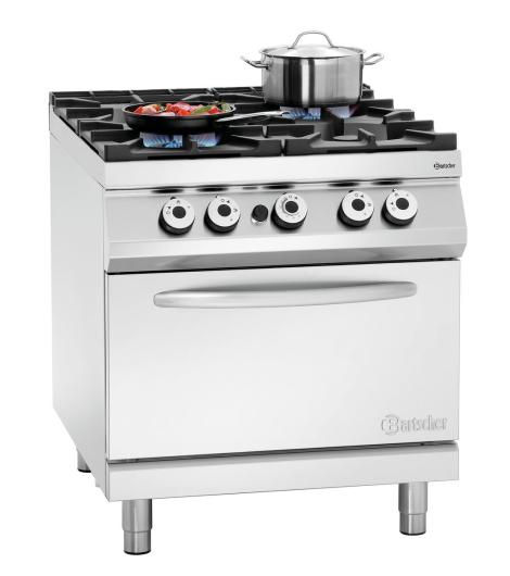 Bartscher Gasherd 900, B800, 4FL, GBO 2/1GN leasen